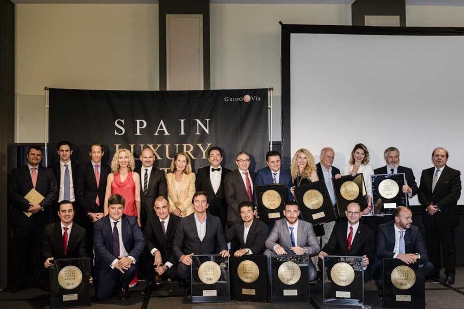 Familia de los premiados en los Spain Luxury Hotels Awards 2018
