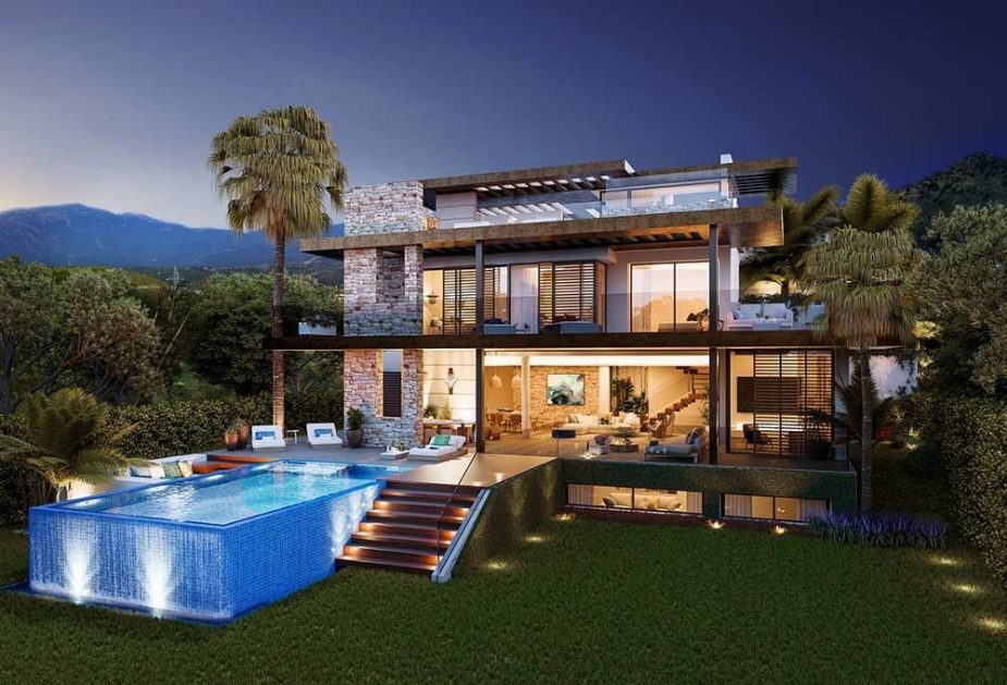 Vista exterior de una de las 13 villas de Be Lagom