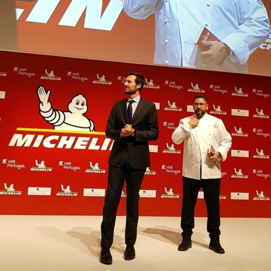 Dani García recibiendo su tercera Estrella Michelin.