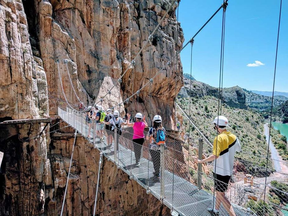 Último tramo del Caminito del Rey.