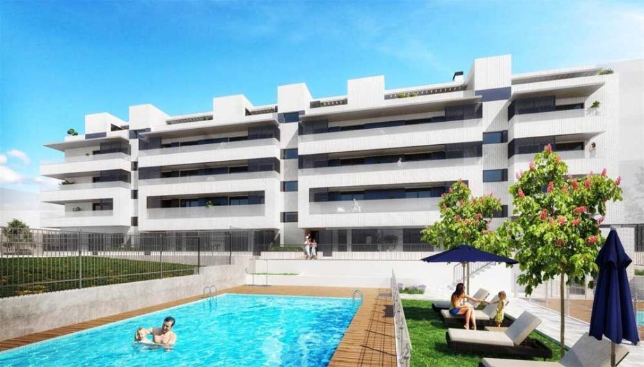 Imagen promocional de Altamira Singularity en un complejo residencial de Madrid.