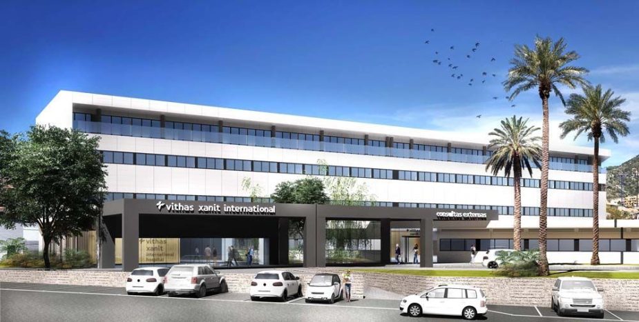 Proyección del hospital Vithas tras la ampliación.