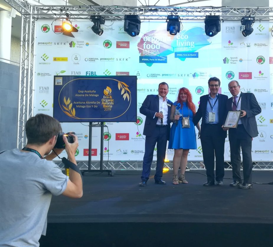 La Aceituna Aloreña de Málaga premiada en la feria internacional Organic Food Iberia