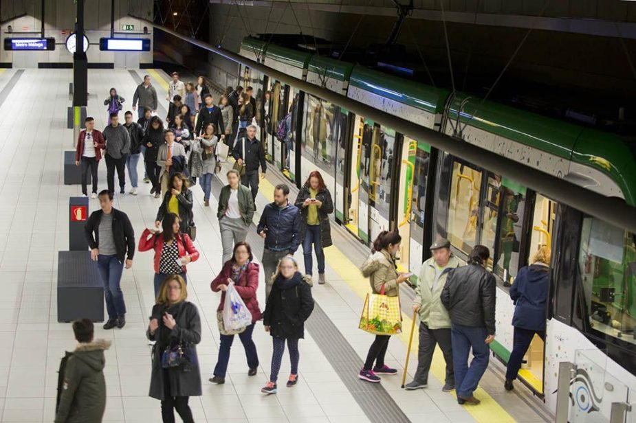 Una de las estaciones de Metro de Málaga.