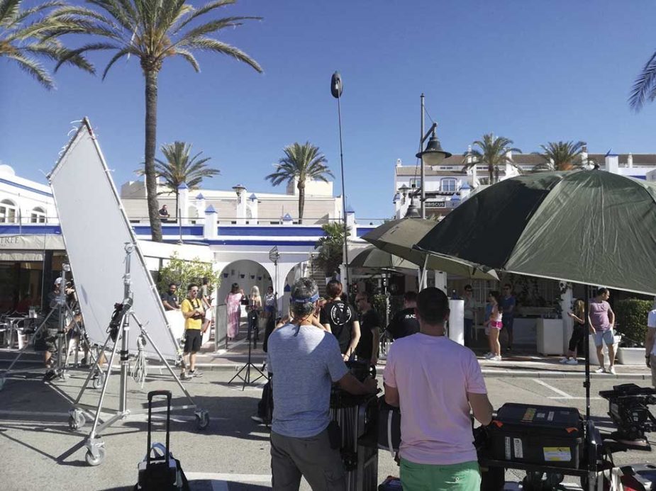 Rodaje en el Puerto Deportivo de Estepona.