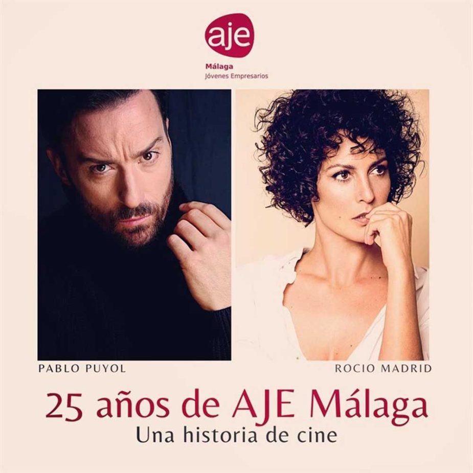 Cartel 25 aniversario de AJE Málaga.