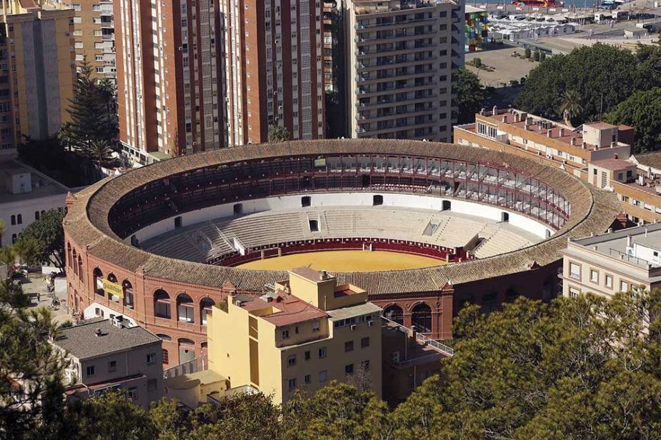 Vista aérea de la Plaza de toros.