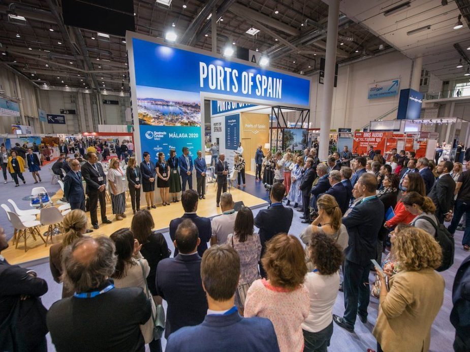 Presentación, por parte de la delegación de Málaga, de Seatrade Cruise 2020, durante la feria internacional "Seatrade Europe".