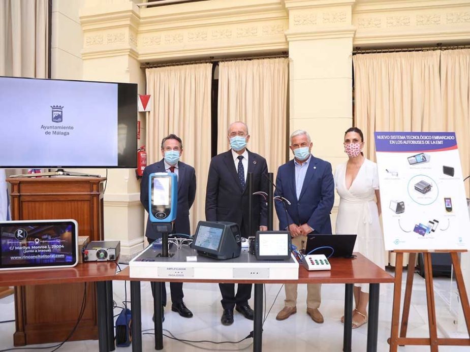 Presentación de nuevos sistemas tecnológicos para autobuses de la EMT