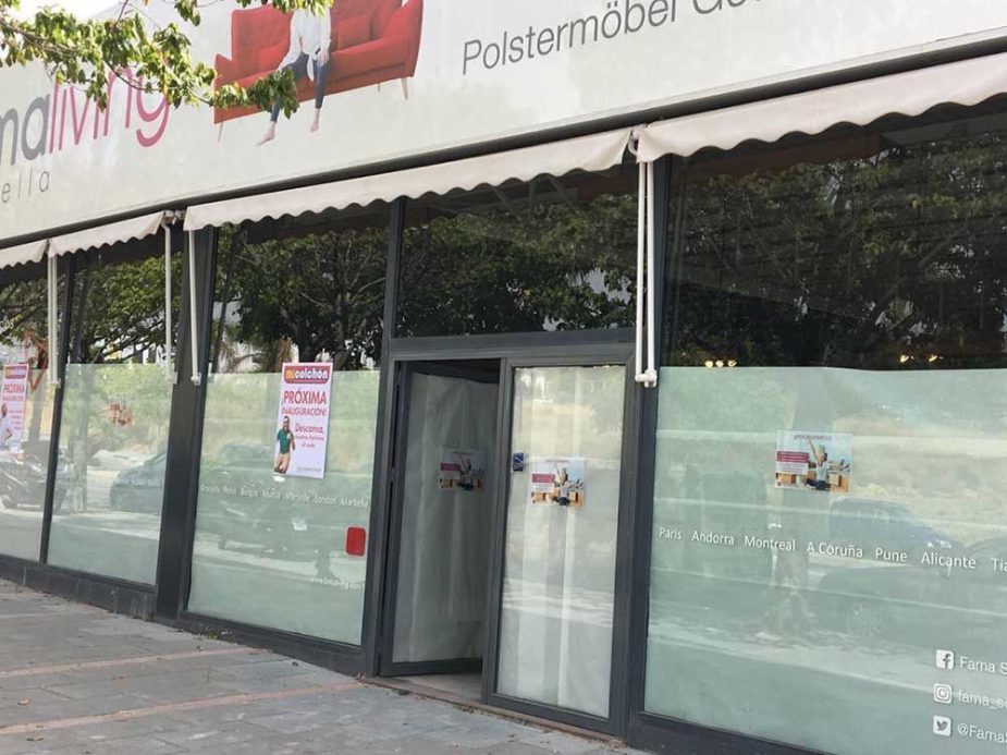 Obras del nuevo establecimiento de MiColchón en San Pedro de Alcántara.