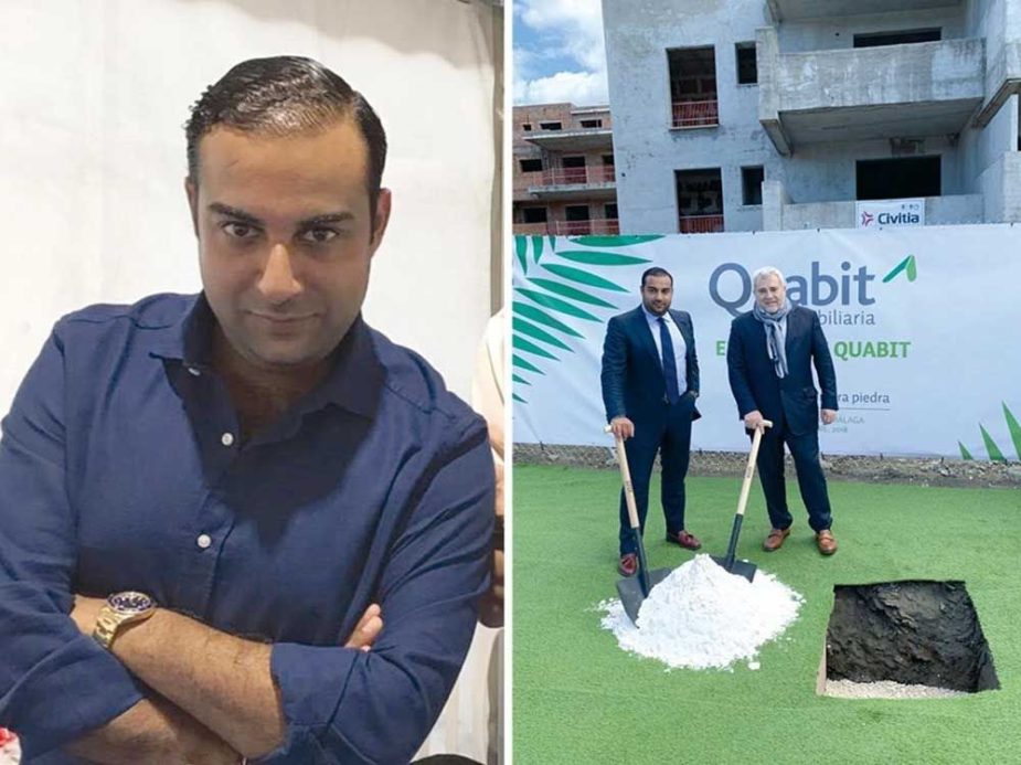Una imagen de Kabir C. Sukhwani, presidente de Sankar, junto al presidente de la inmobiliaria Quabit, Félix Abánedes