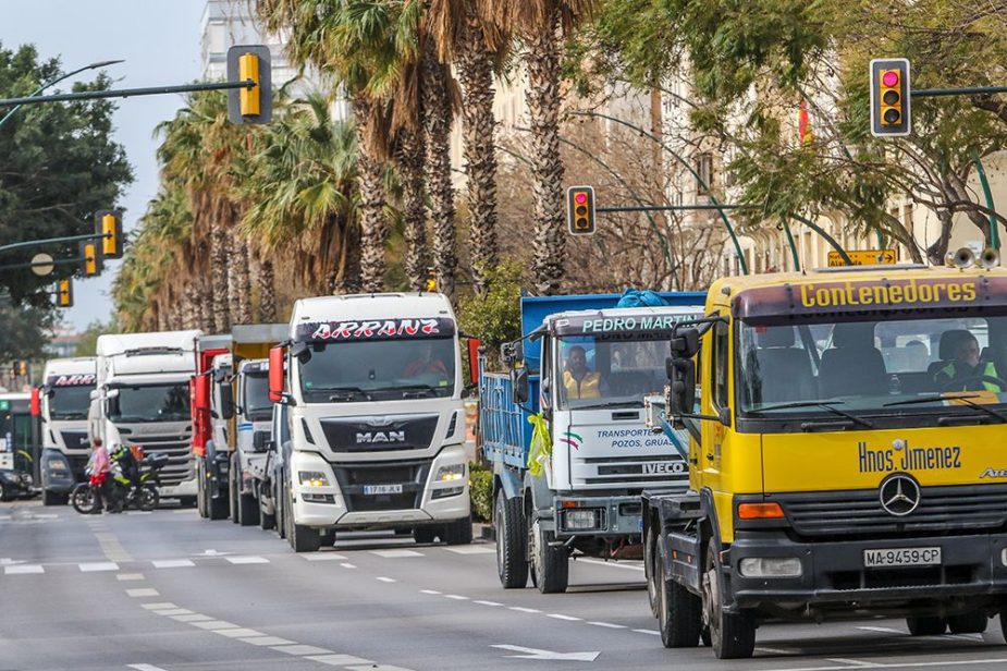 huelga transportistas málaga