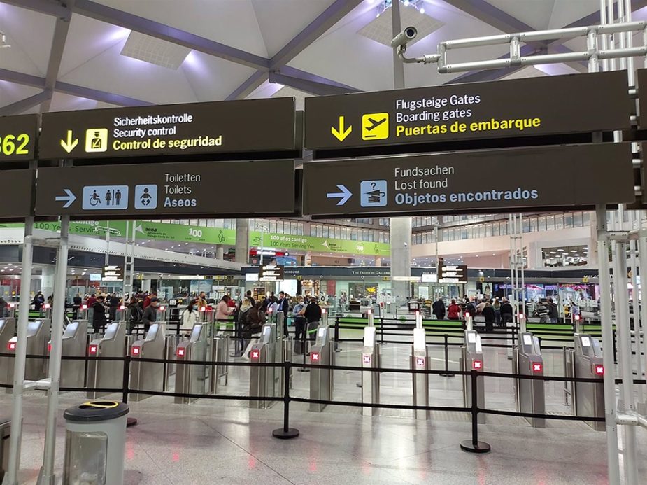 aeropuerto de Málaga experiencia pasajeros Europa