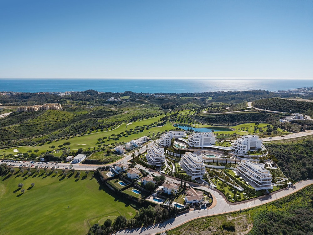 Recreación arquitectónica del complejo 360° by Cordia, diseñado por HCP Arquitectos con criterios BREEAM