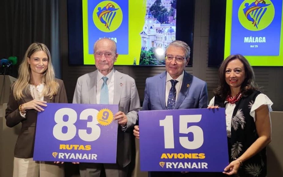 Ryanair programación invierno Málaga 2025