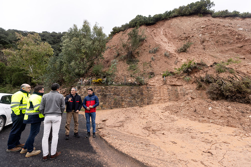 reparación carreteras Diputación Málaga temporal