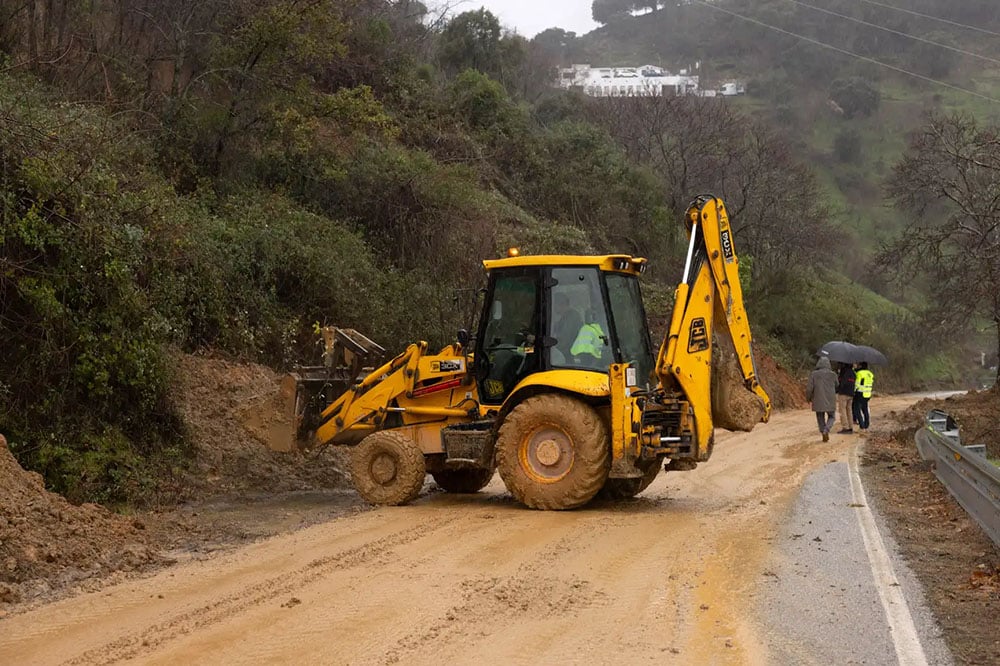 daños carreteras Andalucía borrasca