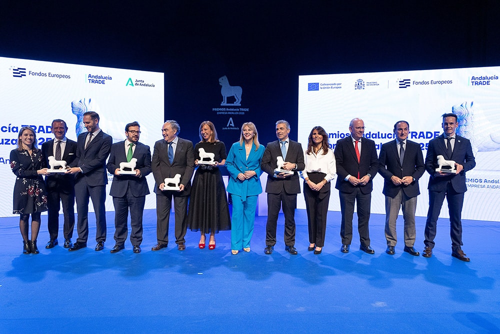Representantes de las empresas galardonadas en la primera edición de los Premios Andalucía TRADE a la Empresa Andaluza.