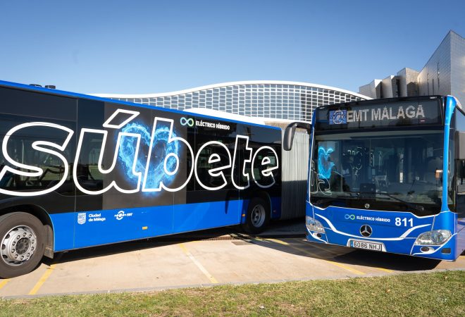 Nuevos autobuses para la flota de vehículos de la EMT de Málaga.