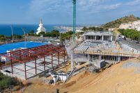 Obras del nuevo IES Benalmádena, en Málaga.