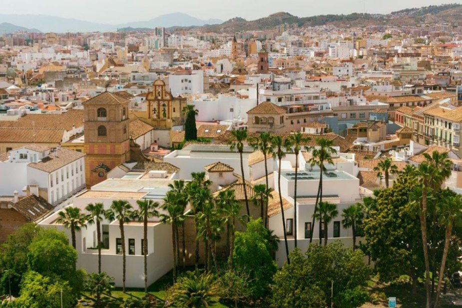 Centro de la ciudad de Málaga, con el Museo Picasso como eje central.