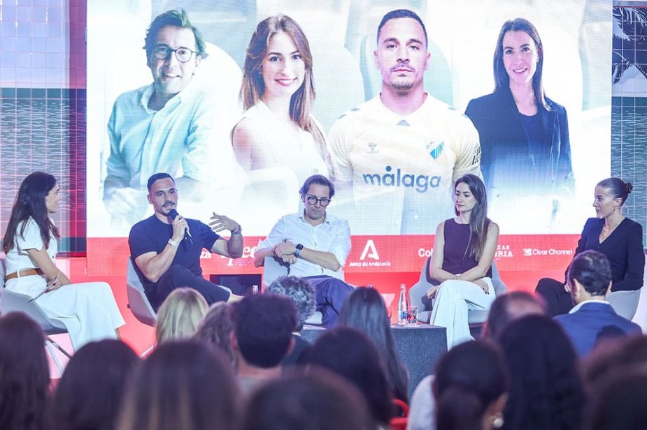 Alfonso Herrero, capitán del Málaga CF, durante el evento.
