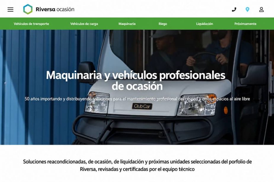 La nueva propuesta de negocio de Riversa es una tienda online de maquinaria de segunda mano.
